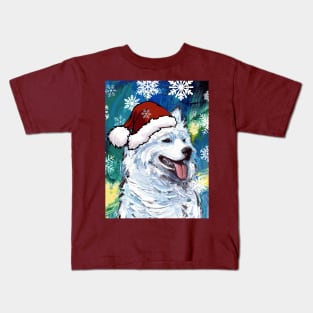 Samoyed Santa Kids T-Shirt